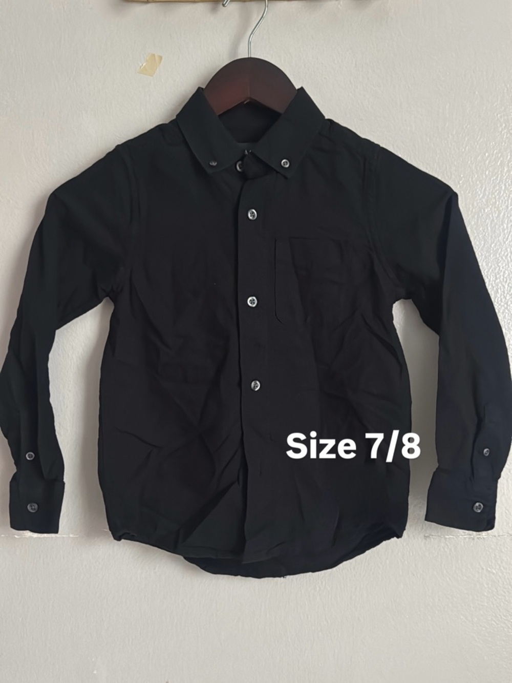 Classic Black Button-Down Shirt - Boys
